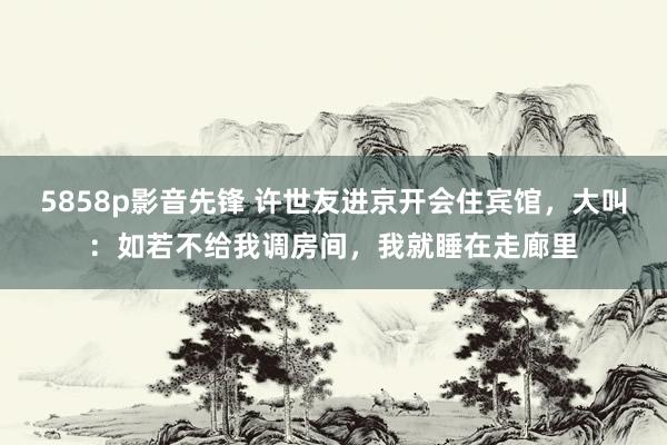 5858p影音先锋 许世友进京开会住宾馆，大叫：如若不给我调房间，我就睡在走廊里