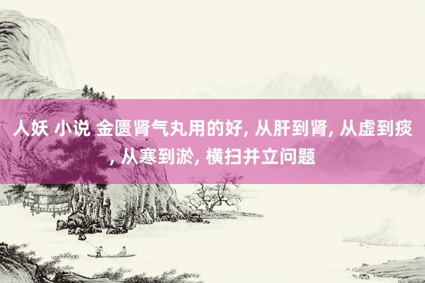 人妖 小说 金匮肾气丸用的好, 从肝到肾, 从虚到痰, 从寒到淤, 横扫并立问题